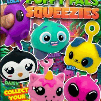 Capsule Puffy Pals Squeezies 68mm