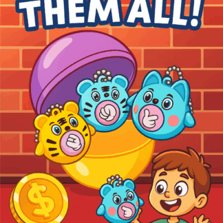 Capsule verrassingshandje sleutelhanger 3 assorti (68mm)