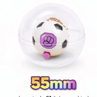 Capsule voetbal sleutelhanger 4 assorti (55mm)