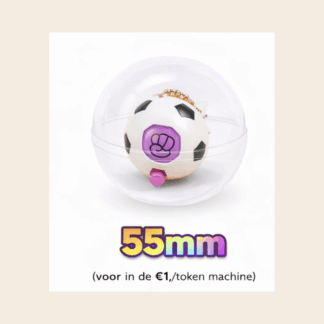 Capsule voetbal sleutelhanger 4 assorti (55mm)