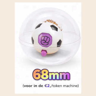 Capsule voetbal sleutelhanger 4 assorti (68mm)