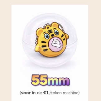 Capsule verrassingsdiertjes sleutelhanger 3 assorti (55mm)