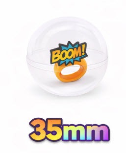 Capsule ring woordjes assorti (35mm)