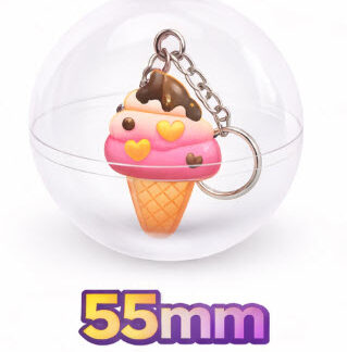Capsule ijsje sleutelhanger assorti (55mm)