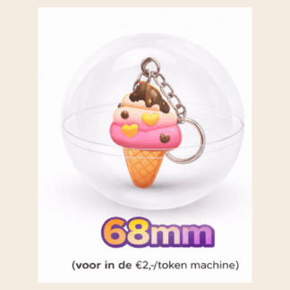 Capsule ijsje sleutelhanger assorti (68mm)
