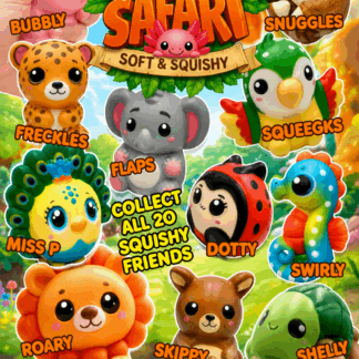 Avontuurlijke capsule met safari squishies 68mm