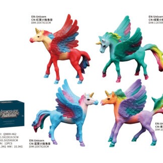 Kleurrijke gevleugelde eenhoorn