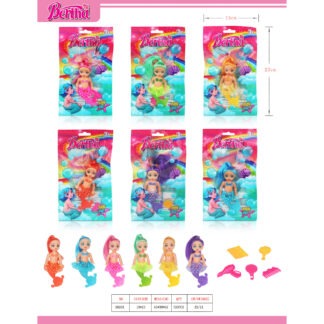 Kleurrijke zeemeermin met accessoires