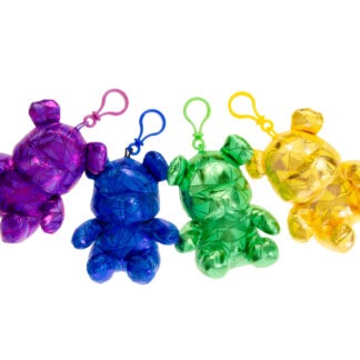 Glinsterende pluche beer met sleutelhanger