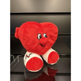 Vertederend pluche hart met voetjes