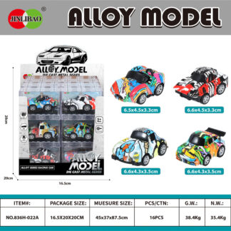 Gedetailleerde graffiti diecast auto