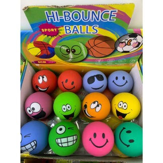 Vrolijke stuiterbal met emotiegezichten