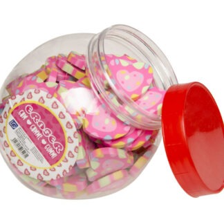 Bijzonder hartvormige gum in pot