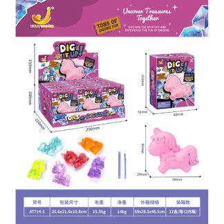 Betoverende eenhoorn fossiel schatset