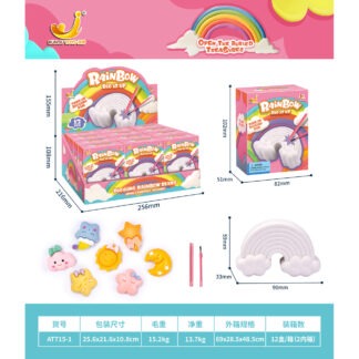 Verbluffende regenboog fossiel uitgraafset