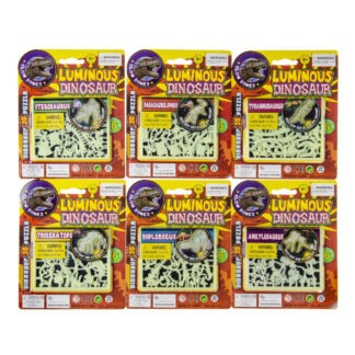 Luminescente dinosaurus op kaart