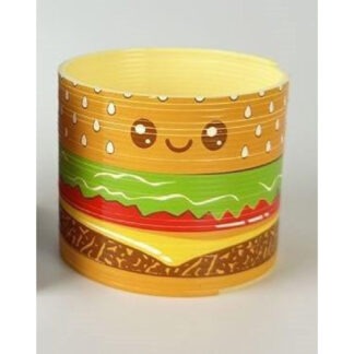 Vrolijke springende hamburger verrassing