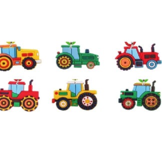 Vrolijke tractor sleutelhanger