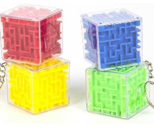 Verbluffende labyrint sleutelhanger