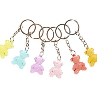 Transparante charmante beertjesleutelhanger