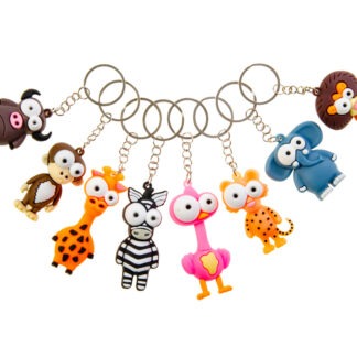 Vrolijke cartoon dieren sleutelhanger