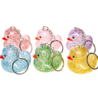 Glinsterende eend sleutelhanger