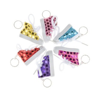 Verleidelijke glitter basketschoen sleutelhanger